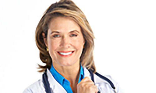 Female doctor smiling at the camera