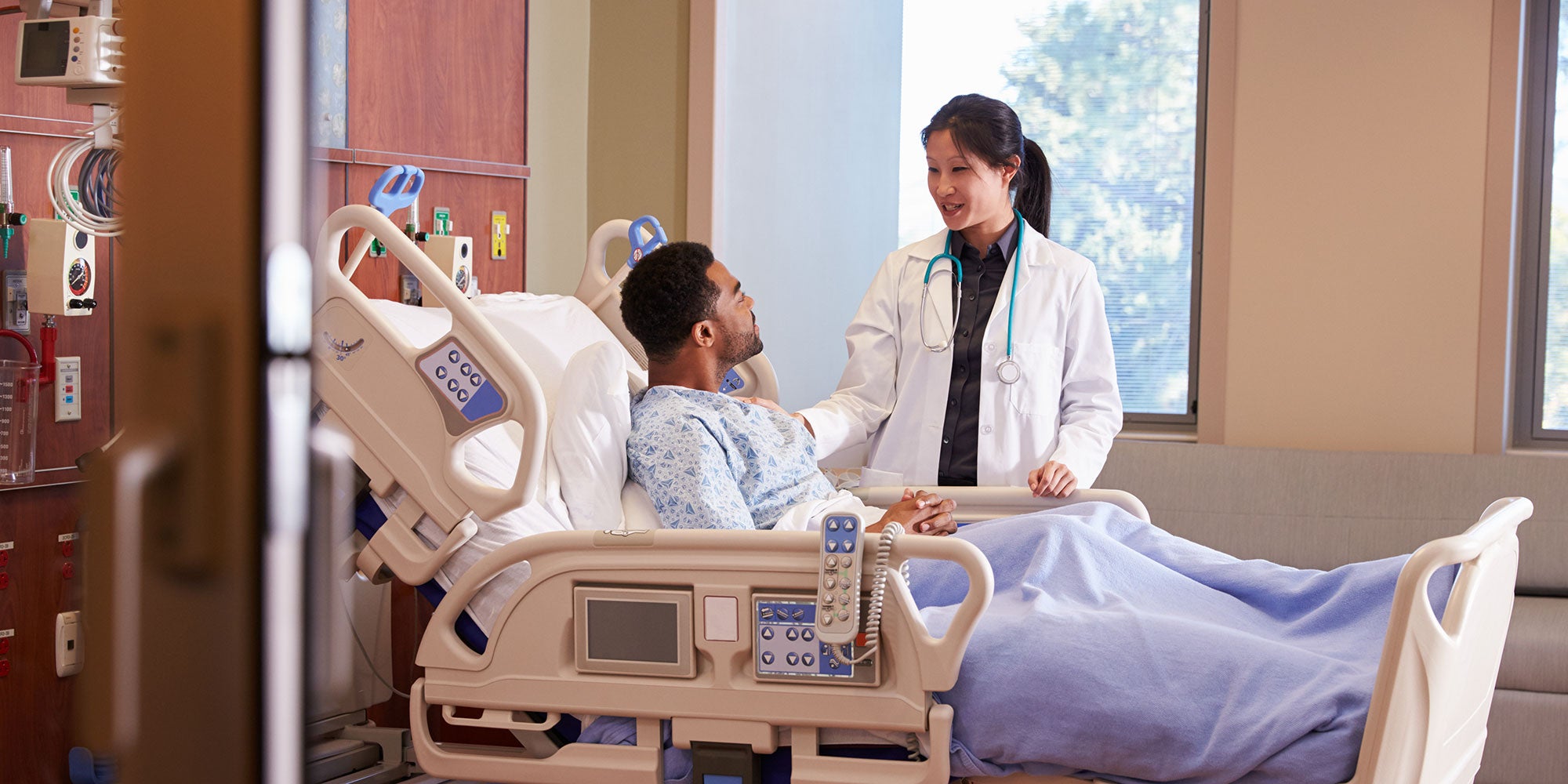 PA and patient in a hospital