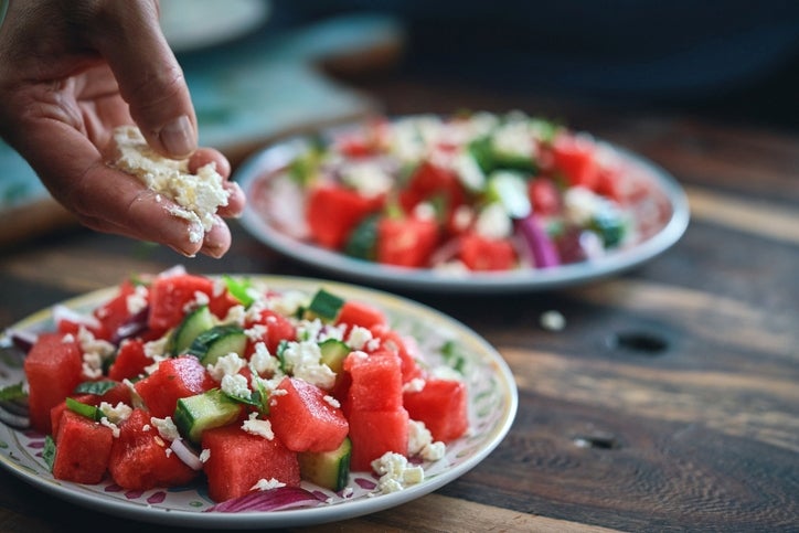 Watermelon, Cucumber & Feta Salad