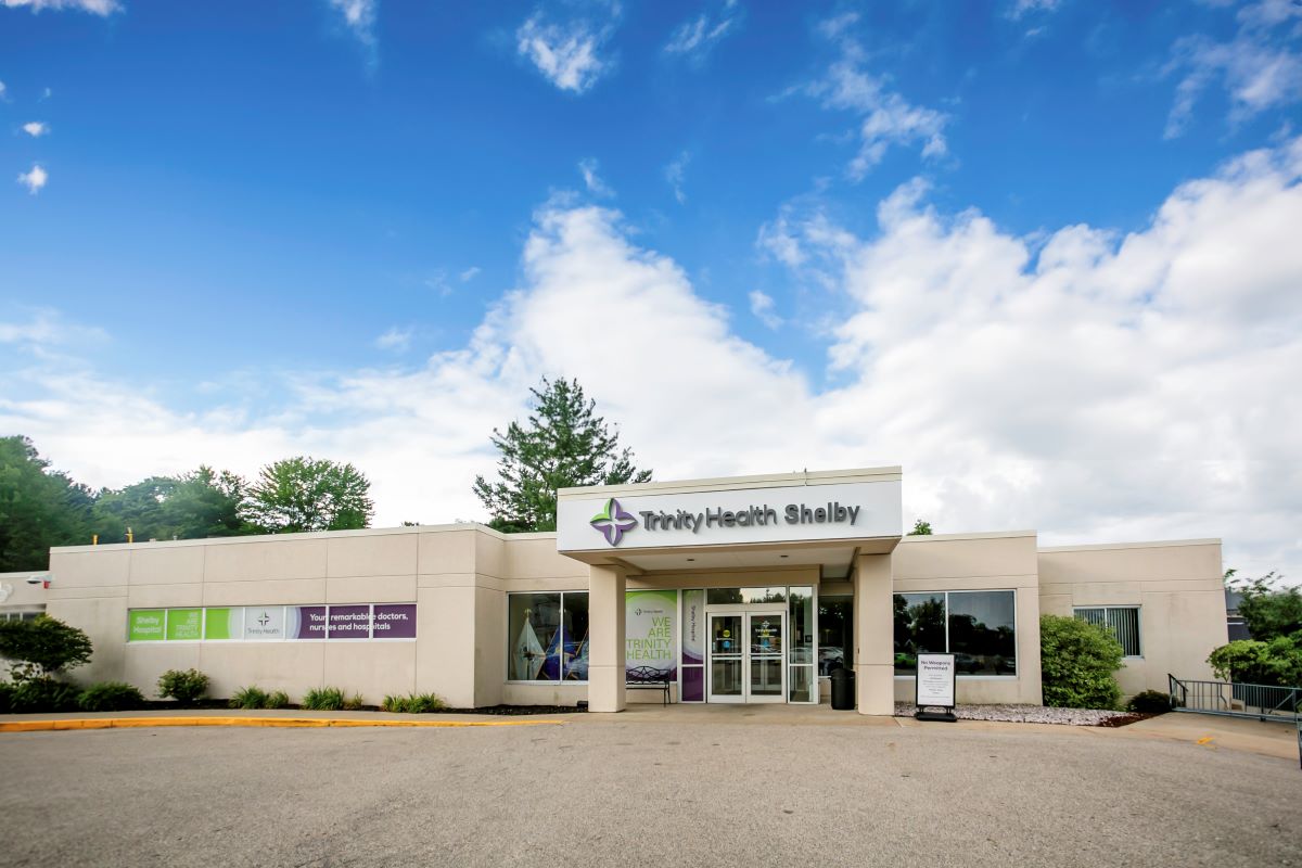 exterior of Trinity Health Shelby