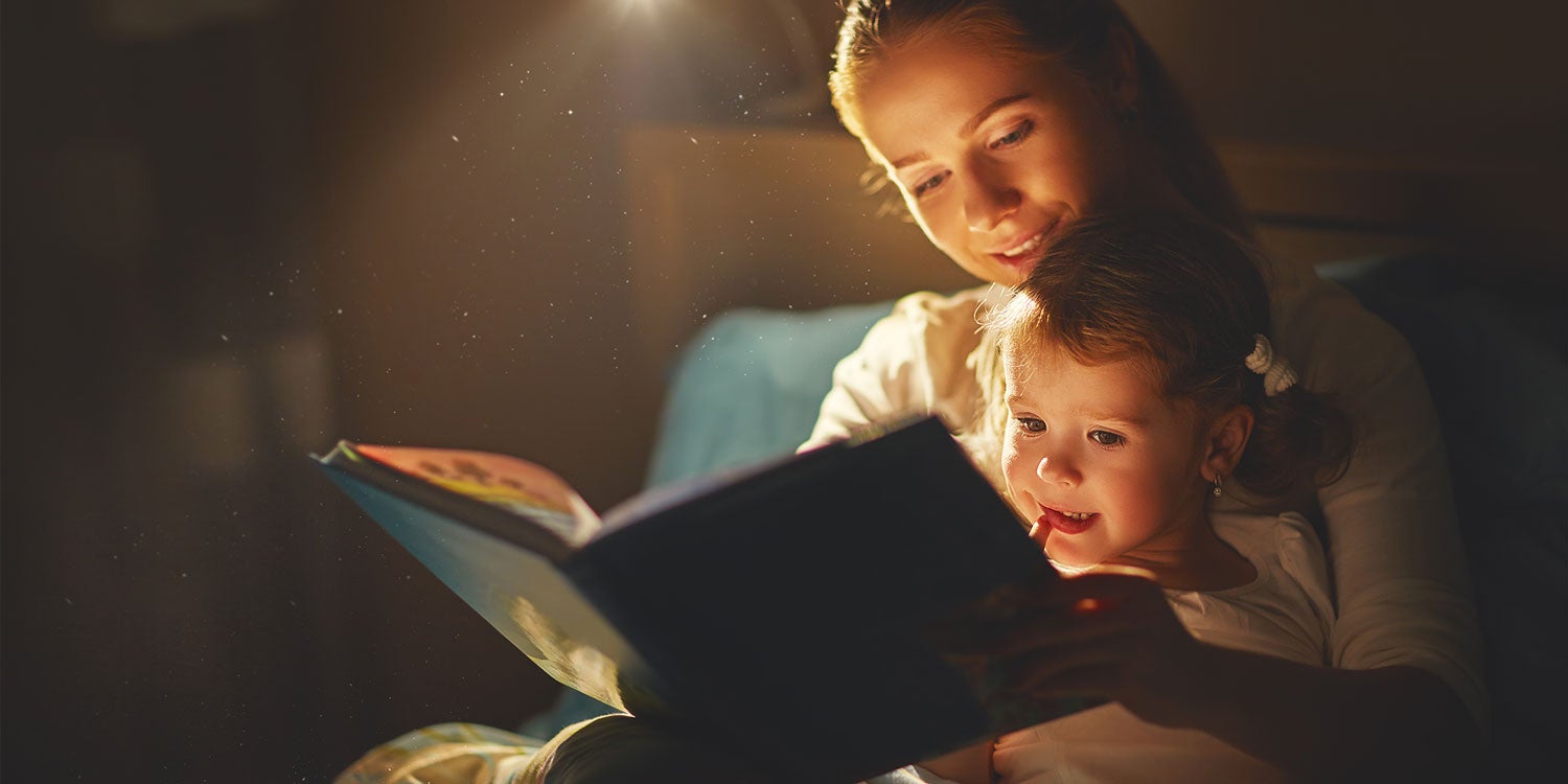 parent reading with child