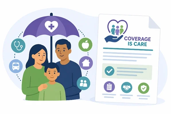 Coverage is Care fact sheet graphic