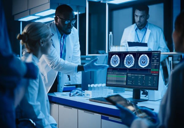 stroke team discussing imaging