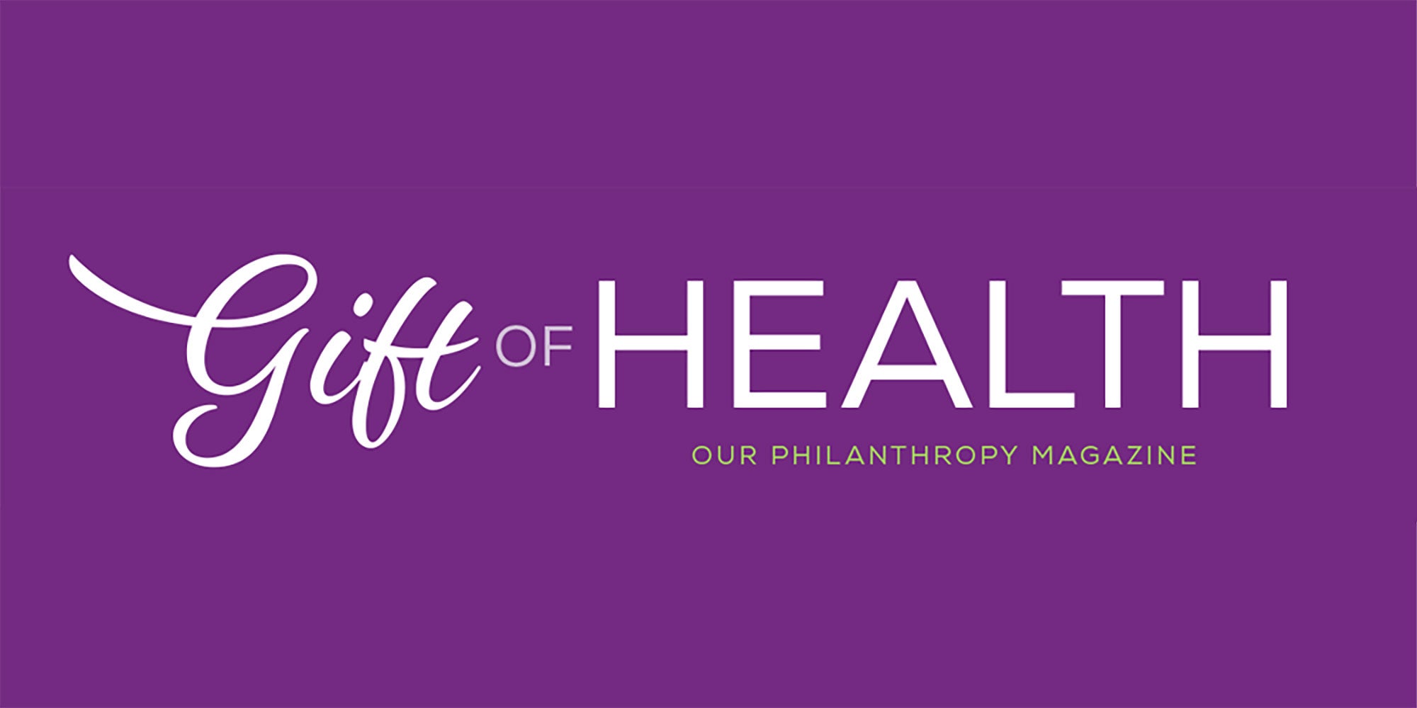 Gift of Health banner