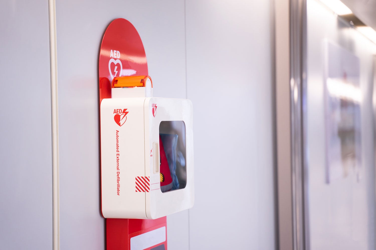 AED on the wall 