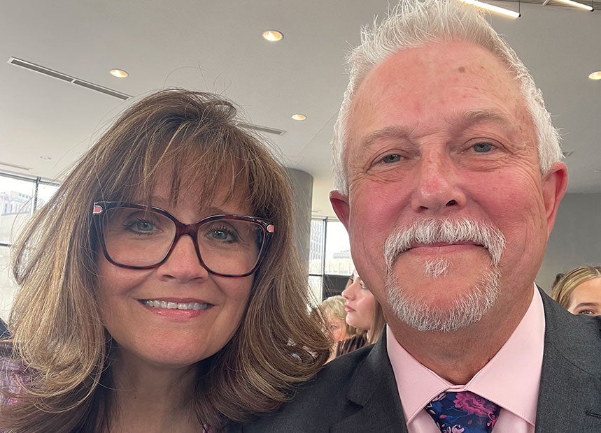 patient Beth Judd and her partner