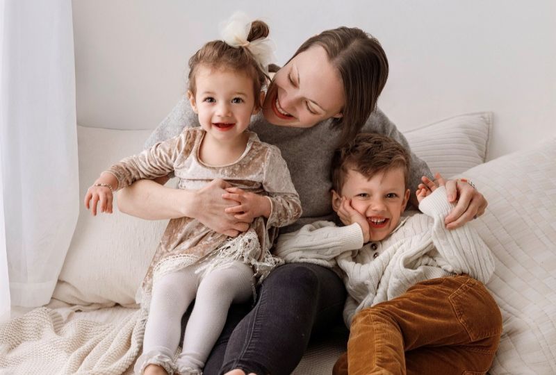 bariatric surgery patient with her children