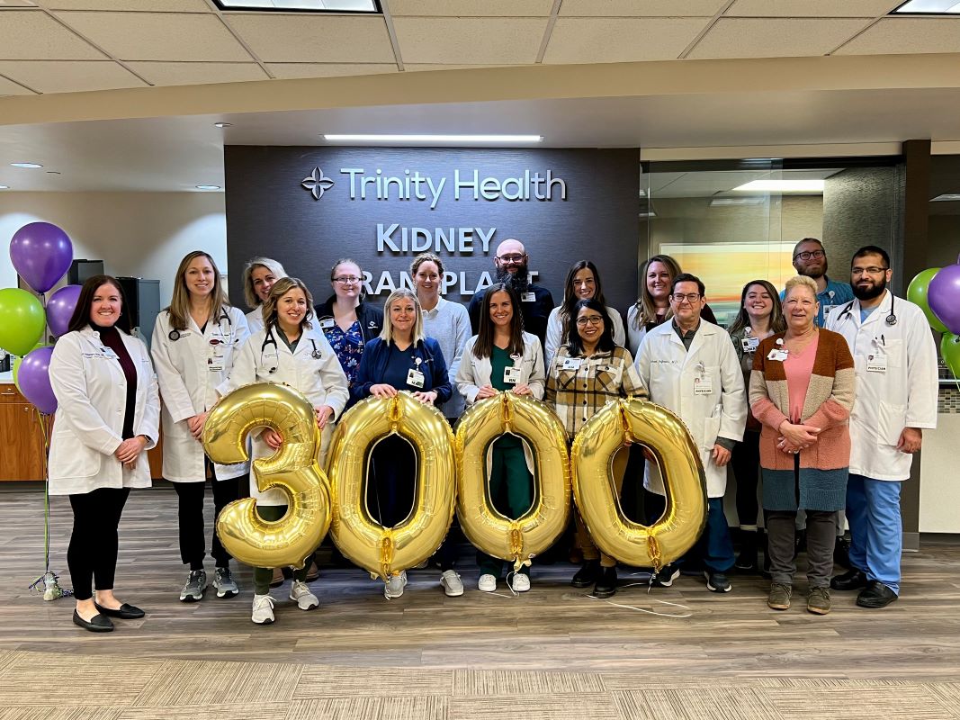 Trinity Health Grand Rapids Kidney Transplant Center team celebrates 3,000 kidney transplants