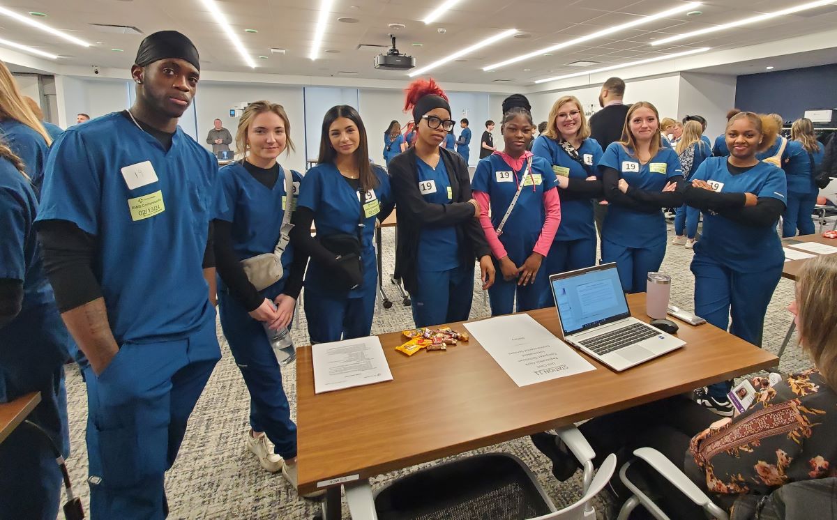 Career Tech Center students make rotations at one of 12 stations