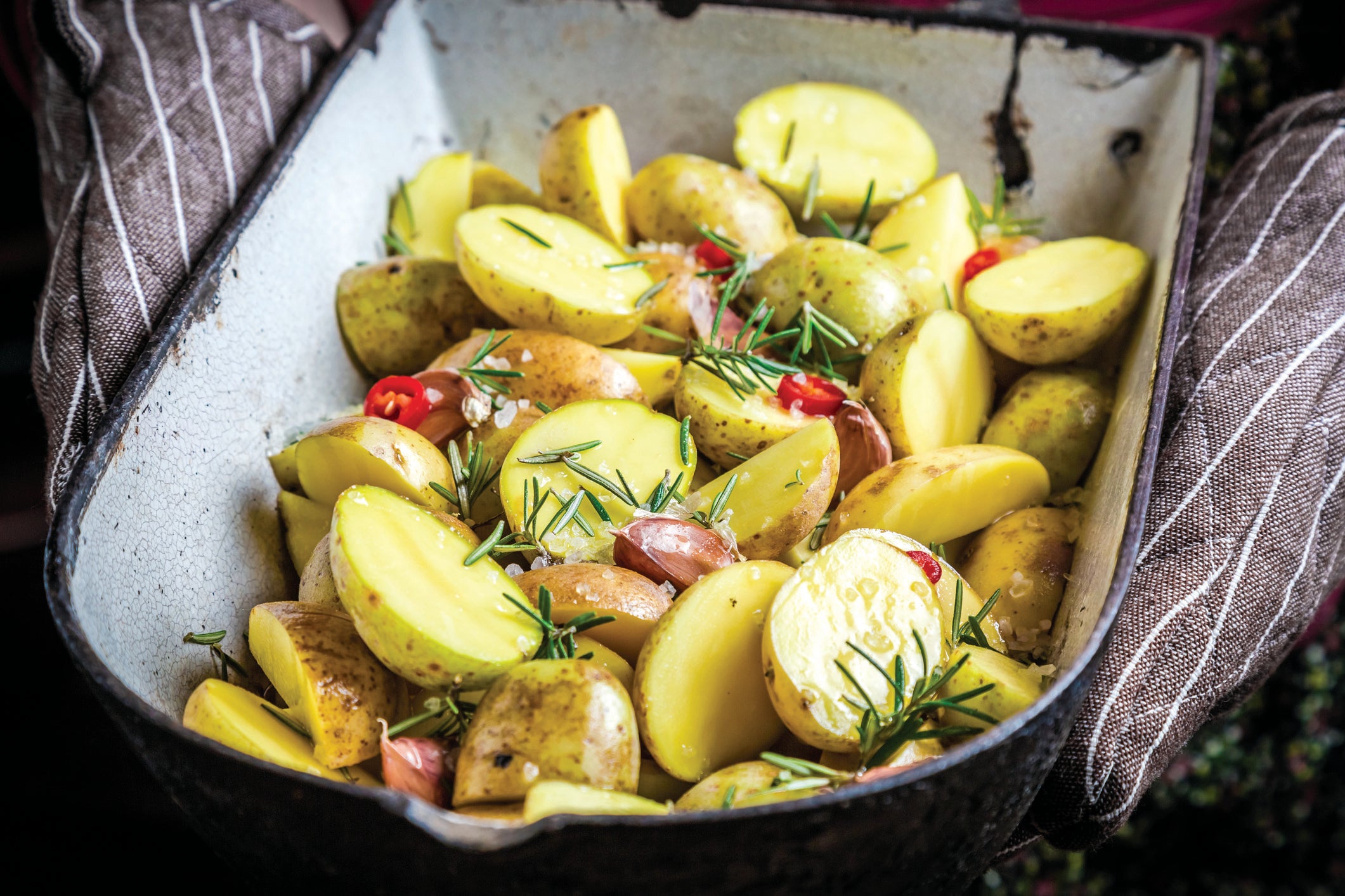 Mediterranean roasted tomatoes and potatoes