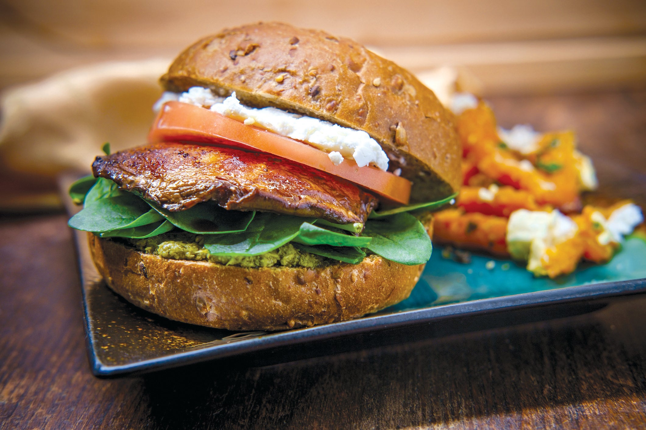 Portobella mushroom burger