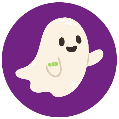 ghost with bandaid