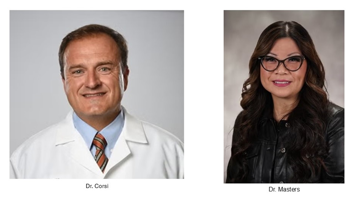 Dr. Corsi and Dr. Masters headshots